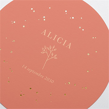 Faire-part naissance brin d'or dorure - Détail du faire-part