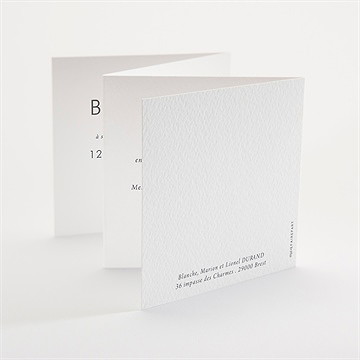 Faire-part communion le sacrement accordéon - Dos du faire-part