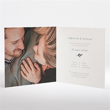 Faire-part mariage rien que nous - Intérieur du faire-part