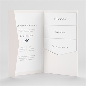 Faire-part mariage rien que nous pocketfold - Intérieur du faire-part