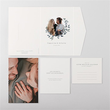 Faire-part mariage rien que nous pocketfold - Vue ensemble extérieur