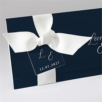 Faire-part mariage fleurs de nuit pochette - Détail du faire-part