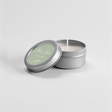 Bougie mariage beauté à fleurir - argent - Mise en situation