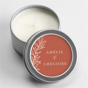 Bougie mariage jolie esquisse - argent