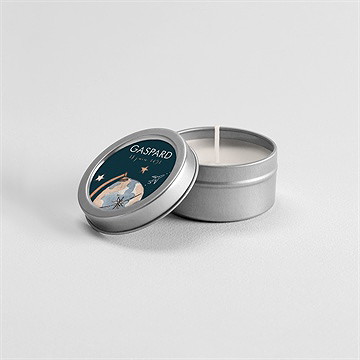 Bougie naissance mon premier passeport - argent - Mise en situation