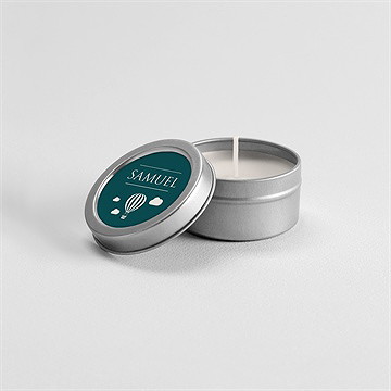 Bougie naissance mes jolies icônes - argent - Mise en situation