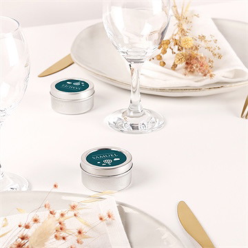 Bougie naissance mes jolies icônes - argent - Mise en situation