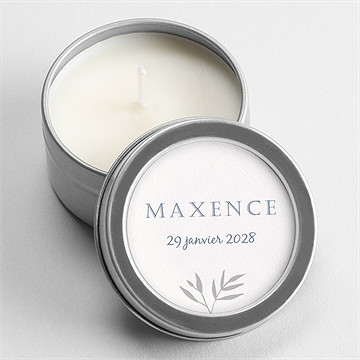 Bougie naissance le voici ! argent