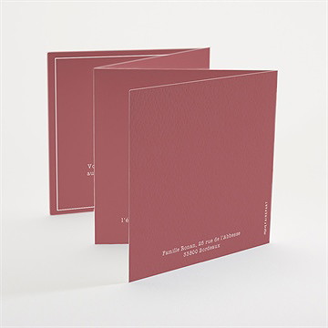 Faire-part de baptême polaroid chic ! accordéon - Dos du faire-part