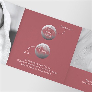 Faire-part de baptême polaroid chic ! accordéon - Zoom