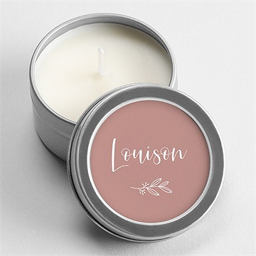 Bougie naissance portrait mignon - argent