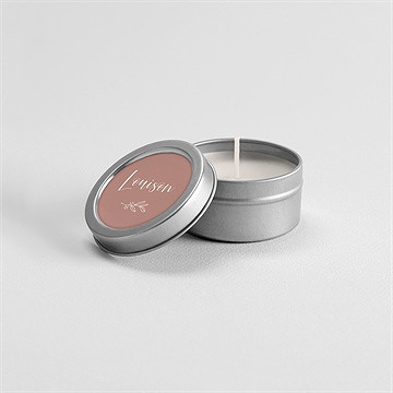 Bougie naissance portrait mignon - argent - Mise en situation