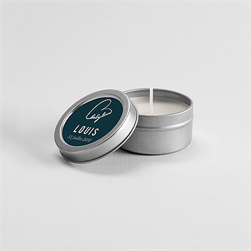 Bougie naissance baby love - argent - Mise en situation