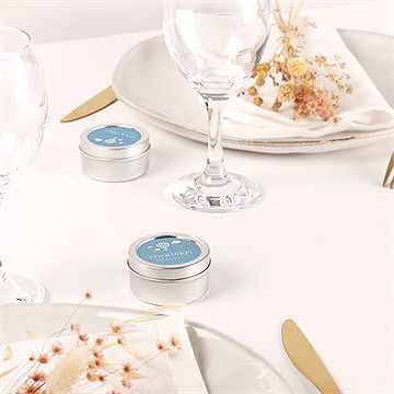 Bougie naissance pictogrammes - argent - Mise en situation