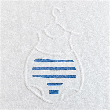 Faire-part naissance notre petit marin gaufrage - Détail du faire-part