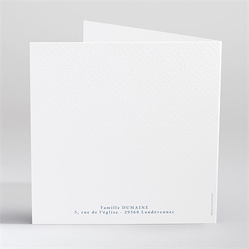 Faire-part naissance notre petit marin gaufrage - Dos du faire-part