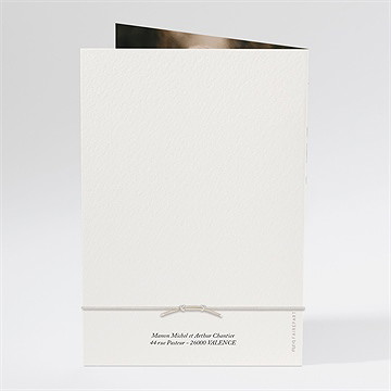 Faire-part mariage vintage champetre - Dos de la carte