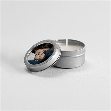 Bougie naissance instants - argent - Mise en situation