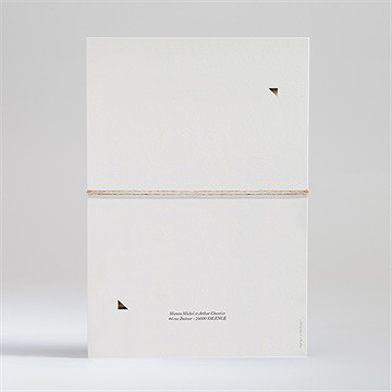 Faire-part mariage vintage champetre superposé - Dos du faire-part