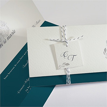 Faire-part mariage tourbillon pochette