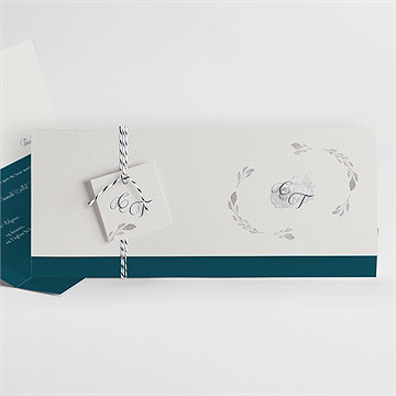 Faire-part mariage tourbillon pochette - Faire-part entier