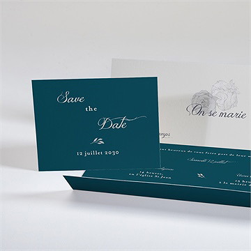 Faire-part mariage tourbillon pochette - Intérieur du faire-part