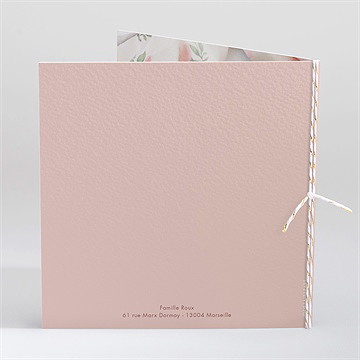 Faire-part naissance jolie baleine pliée - Dos du faire-part