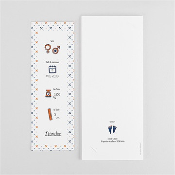 Faire-part naissance jolis pictogrammes photomaton - Dos du faire-part