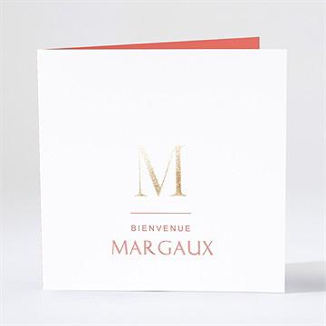 Faire-part naissance mon bébé grenadine dorure