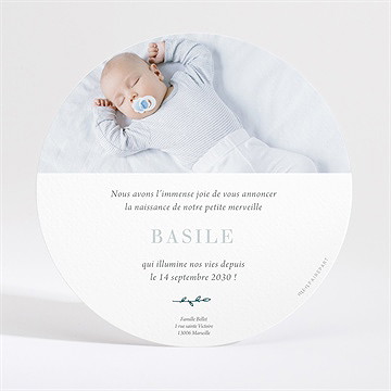 Faire-part naissance tendre pousse dorure - Dos du faire-part