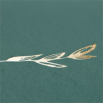 Faire-part naissance menthe dorure - Détail du dos du faire-part