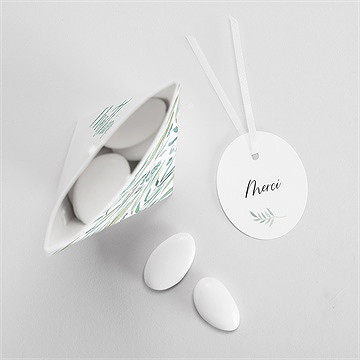 Boîte de dragées mariage délicat étui - Intérieur de la boîte