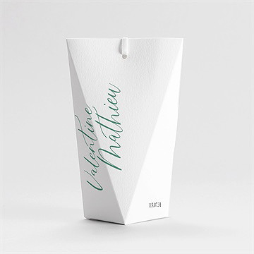 Boîte de dragées mariage délicat étui - Dos de la boîte