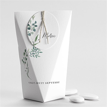 Boîte de dragées mariage bouquet provençal étui