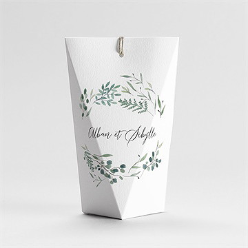 Boîte de dragées mariage bouquet provençal étui - Dos de la boîte