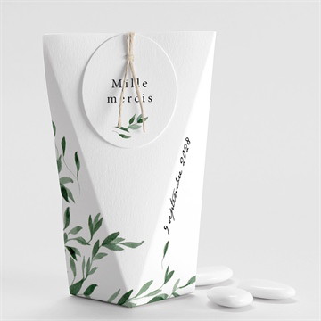 Boîte de dragées mariage a l'ombre de l'olivier étui