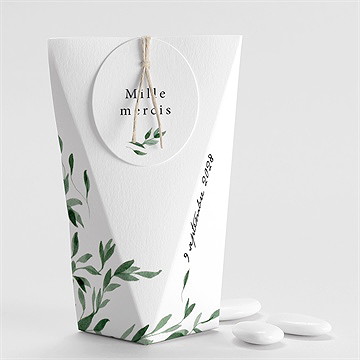 Boîte de dragées mariage a l'ombre de l'olivier étui