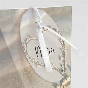 Boîte de dragées mariage dans le sable étui - Détail de la boîte