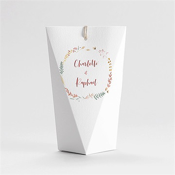 Boîte de dragées mariage terre de feu étui - Dos de la boîte