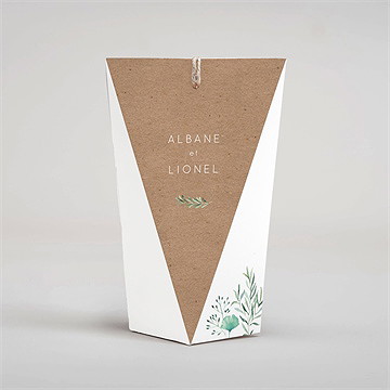 Boîte de dragées mariage let our love grow ! étui - Dos de la boîte