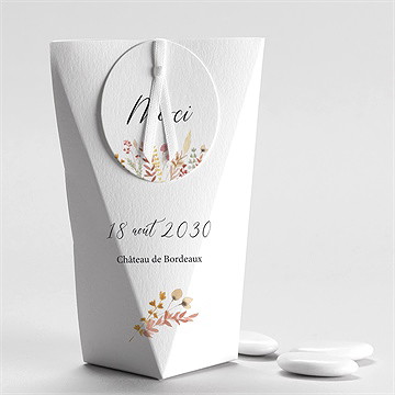 Boîte de dragées mariage incandescent étui