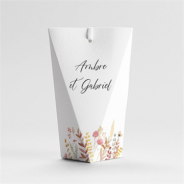 Boîte de dragées mariage incandescent étui - Dos de la boîte