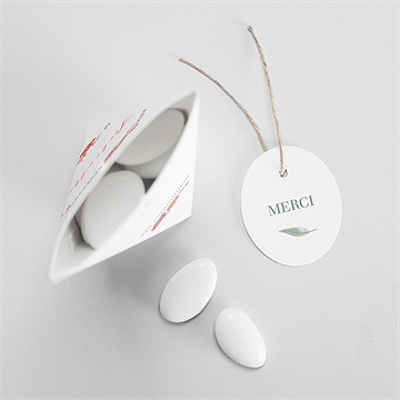 Boîte de dragées communion couronne aquarelle étui - Intérieur de la boîte