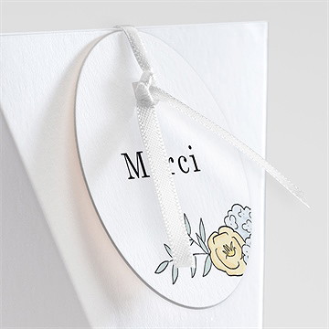 Boîte de dragées mariage guinguette étui - Détail de la boîte