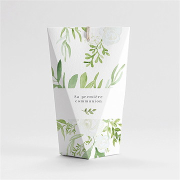 Boîte de dragées communion ornements étui - Dos de la boîte