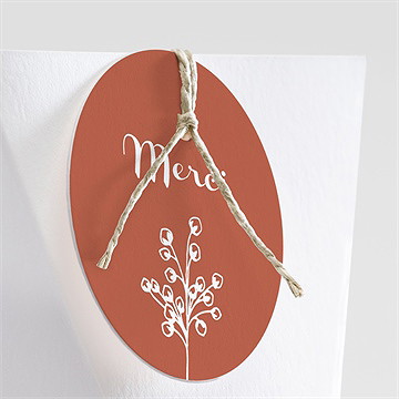 Boîte de dragées mariage fleurs d'automne étui - Détail de la boîte