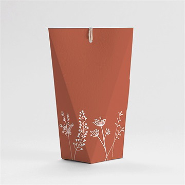 Boîte de dragées mariage fleurs d'automne étui - Dos de la boîte