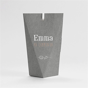 Boîte de dragées communion communion et symboles étui - Dos de la boîte