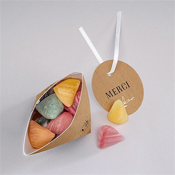 Boîte surprise mariage kraft champêtre - Intérieur de la boîte