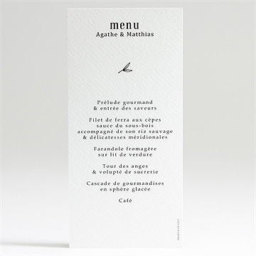 Menu mariage kraft champêtre - Dos du menu